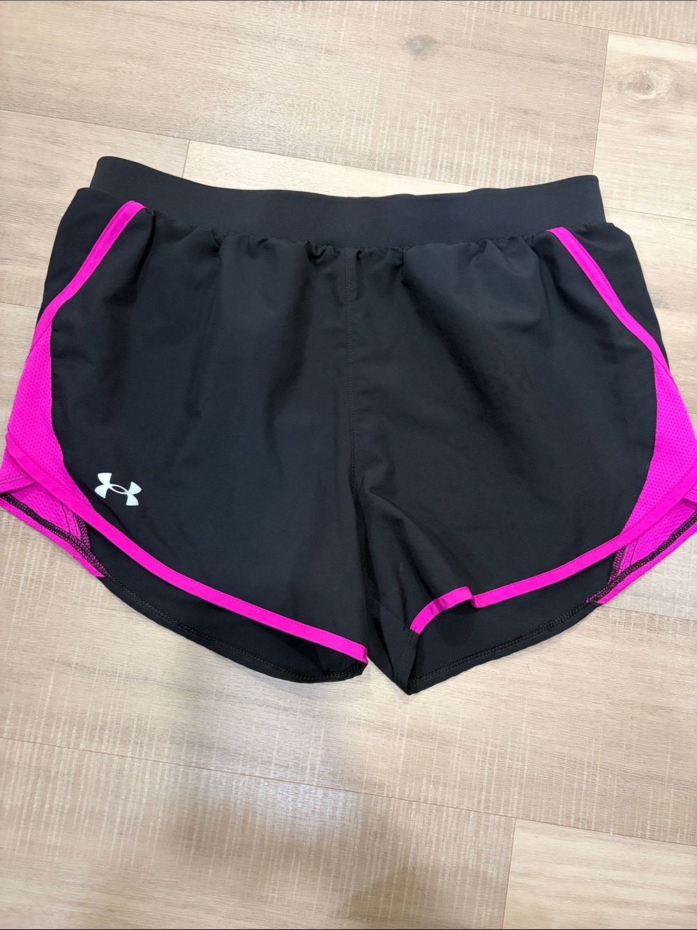 Under Armour Black Shorts with Hot Pink Trim